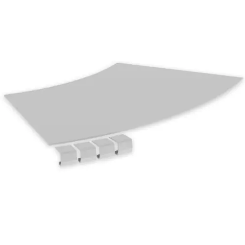 Última Oportunidad TAPA CURVA PLANA DE 45º 85x400 R600 U23X GRIS RAL7035