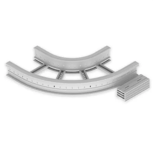 Alta Calidad CURVA PLANA DE 90º 135x400 R300 U23X GRIS RAL7035