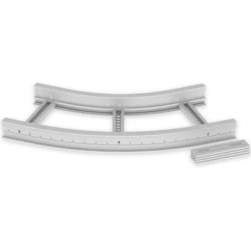 Alta Calidad CURVA PLANA DE 45° 67 85x400 R600 U48X GRIS RAL7035