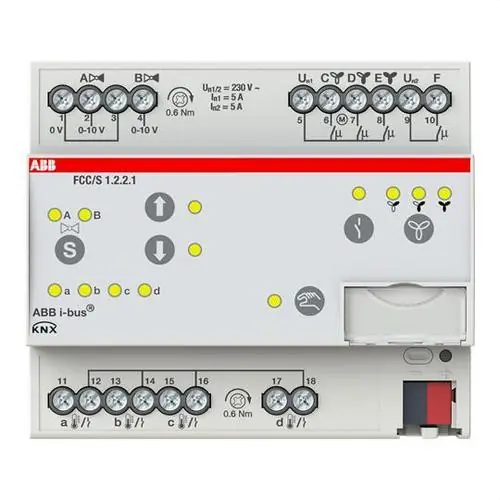 ACTUADOR FAN COIL 2x0-10V 3 NIVELES MANUAL ABB I-BUS® KNX Entrega Rápida