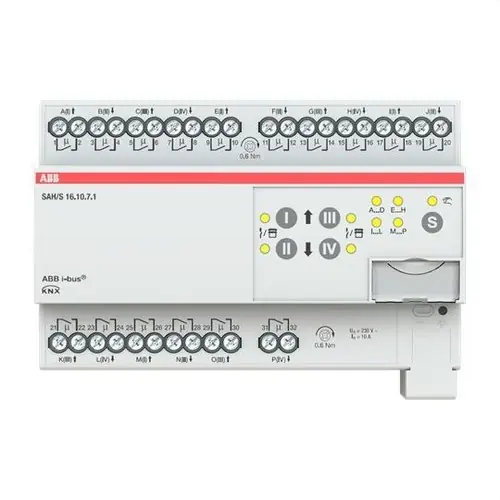 ACTUADOR ON-OFF / PERSIANAS 16 CANALES 10A DIN ABB I-BUS® KNX Última Versión
