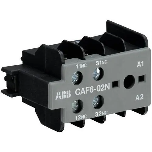 A Buen Precio BLOQUE CONTACTO AUXILIAR CAF6-02N MONTAJE FRONTAL TORNILLO