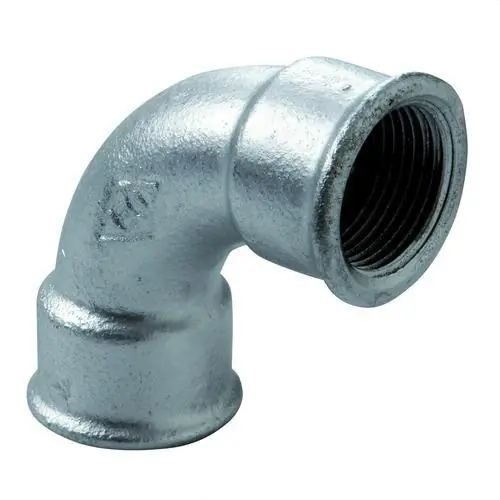 Alta Calidad CURVA 90° FIGURA 2A H-H 1.1/4" GALVANIZADO