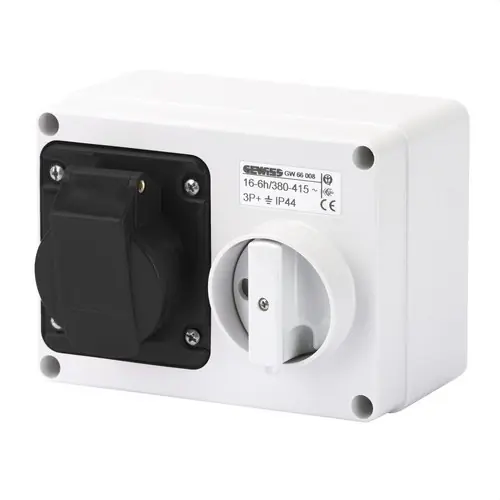 A Buen Precio BASE FJA.INTERBLOQUEADA HZ.FDO.S/BA.PORTFUS.3P+N+T 32A 480-500V 50-60Hz 7h IP44