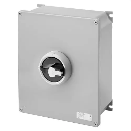 A Buen Precio INTERRUPTOR ROTATIVO HP CAJA DE METAL MANDO MANETA NEGRA 3P 160A IP65